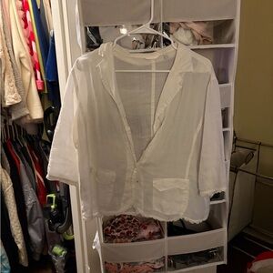 Elegant Cream Sheer Top